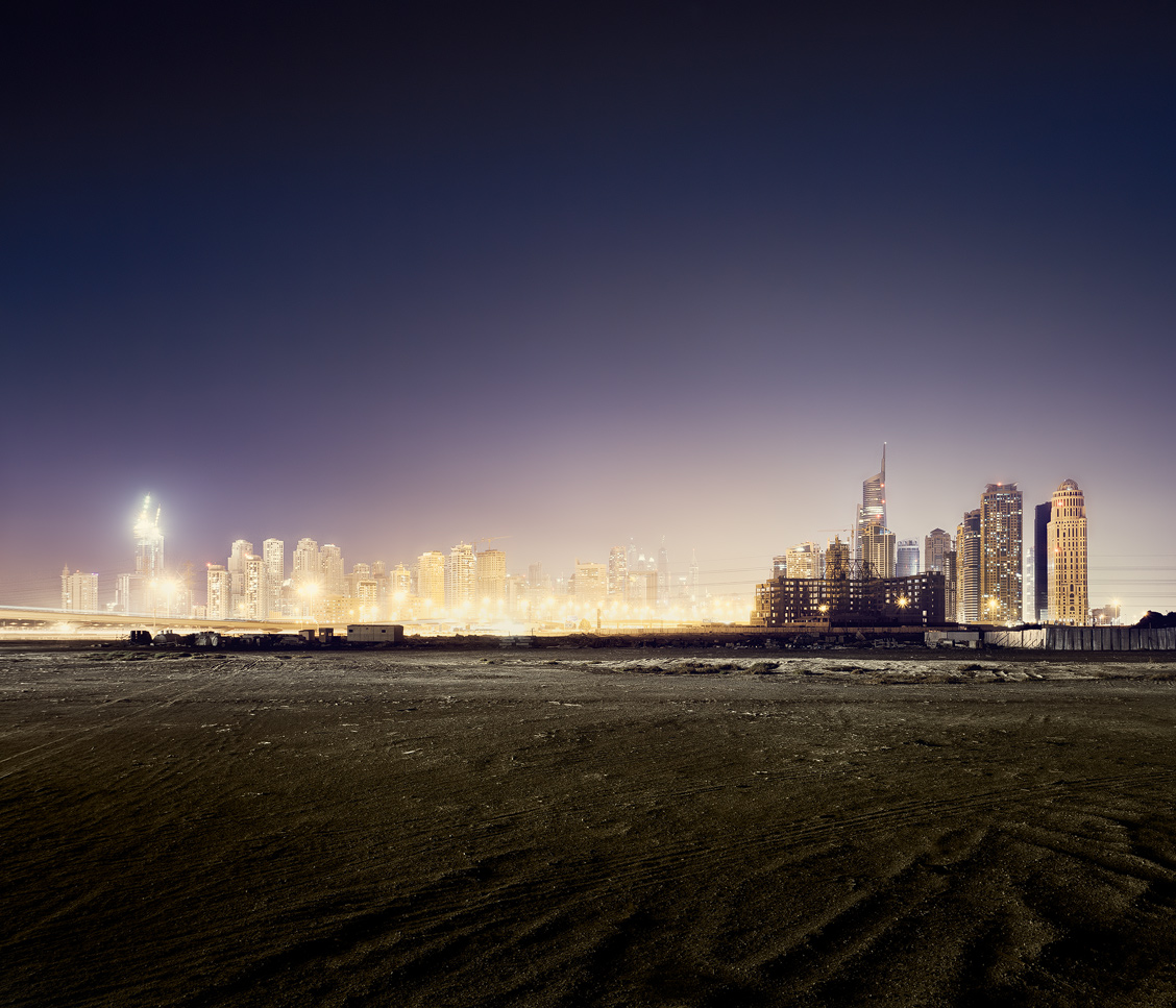 Nightview on Dubai from the desert