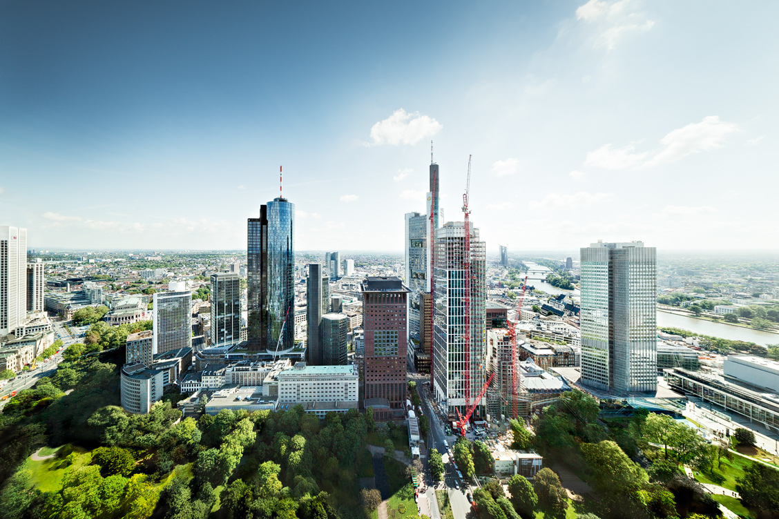 Frankfurt Innenstadt Aerial