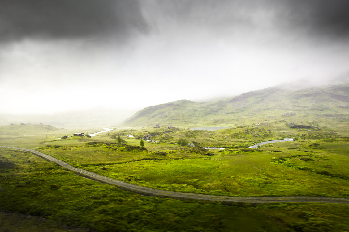 Norwegian foggy landscape