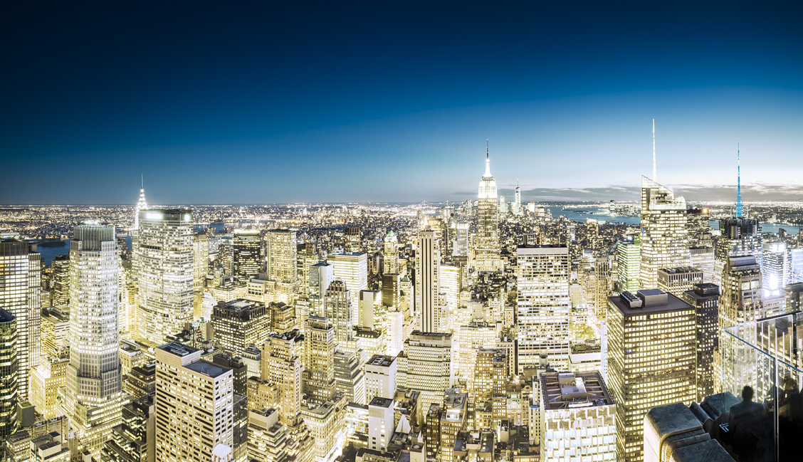 New York City Blue Hour Panorama