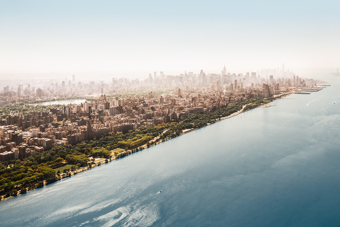 Manhattan Island aerial view